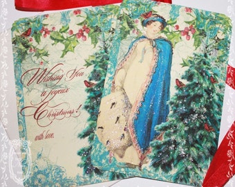Christmas Garden Set of 6 Holiday Cards, Envelopes and Seals