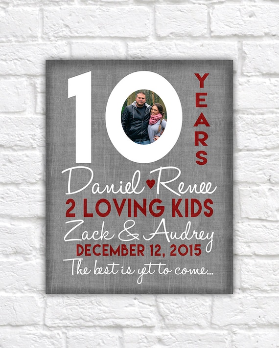 10th Wedding Anniversary Gift Ideas For Husband 10th Wedding Anniversary Gift 10 Year Anniversaries