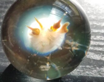 Silver impact explosion marble