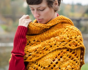 Sentiment Bulky Lace Shawl PDF Knitting Pattern
