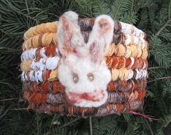GLAZED CARROTS textile art BASKET tote Bucket