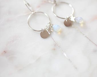 Earrings 925 sterling silver circles