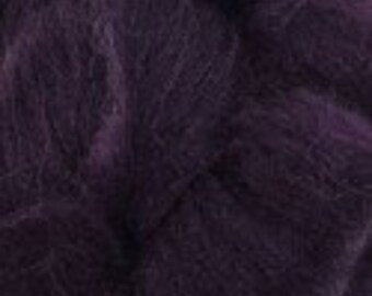 1 oz Tussah Silk Roving , Blackberry
