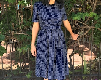 Perfect Polka Dotted 1970s Dress