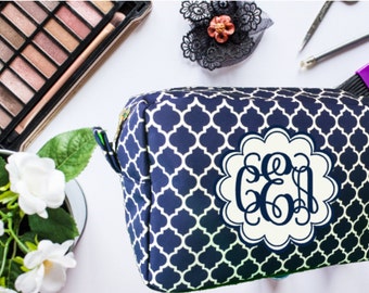 Makeup Bag, Cosmetic Bag, Mother's Day Gift, Bridesmaid Gift, Monogrammed Makeup Bag, Toiletry Bag