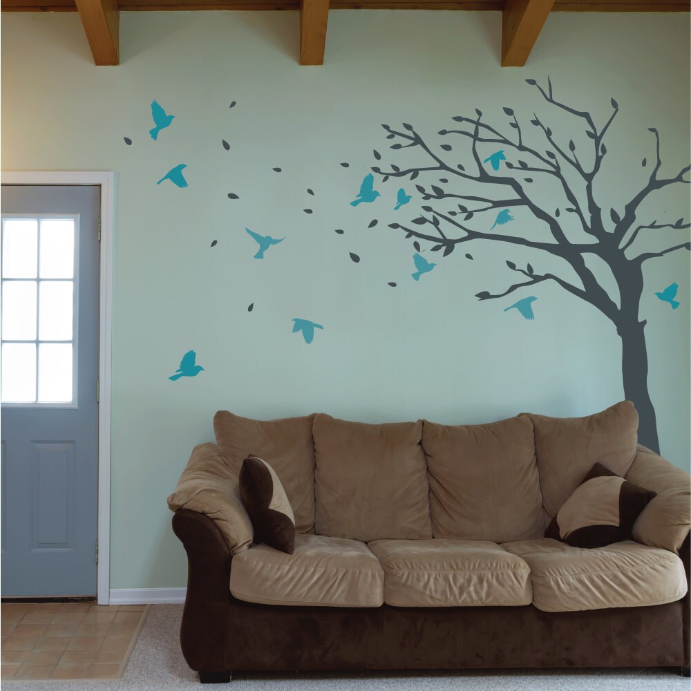 Ing Tree Wall Decal Living Room Vinyl Blossom Zoom