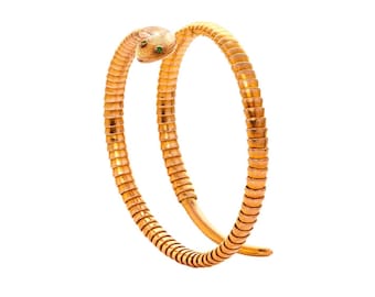 Victorian 9ct Snake Bracelet | Emerald Jewelry | Egyptian Revival Jewelry | Antique Bracelet | Victorian Jewelry | Antique Jewelry