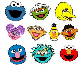 Sesame street faces | Etsy