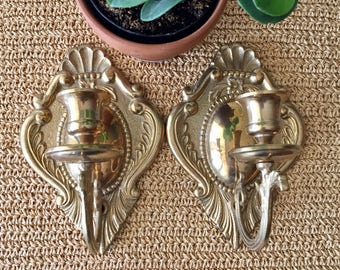 Brass Candlestick Sconces