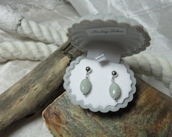 Jadeite earrings (sterling silver)