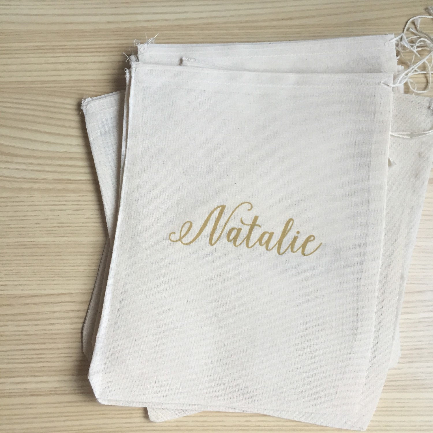 8x10 Muslin Bag Custom Wedding Bachelorette Hangover Kit