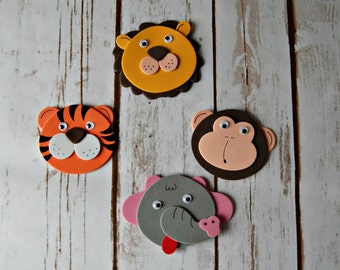 Espuma de Zoo/Safari Animal Craft Kit, imán artesanal, actividad fiesta, manualidades para niños