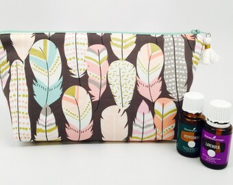 Essential Oil Bag, Essential Oil Case, Tassel Bag, Essential Oil Storage- holds up to 14 bottles sized 5ML/15ML/Roller Bottles