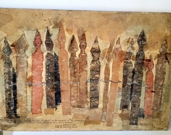Laura K. Popenoe Collage Modern Art Malay Quote Home Decor Avant Garde