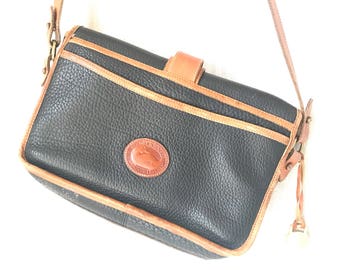 Vintage Dooney & Burke Navy and Tan Purse, Handbag