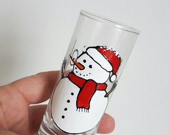 snowman, funny, shot glass shooter.