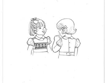 Children's Corner Smocking Pattern Girl's Smocked Bib Size 3