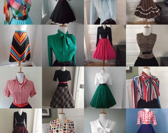 Cheap Womens Vintage Clothing / Bulk Vintage / Vintage Clothing Lot / Wholesale Vintage Clothing / Vintage Blouse / Vintage Skirt 10 for 99