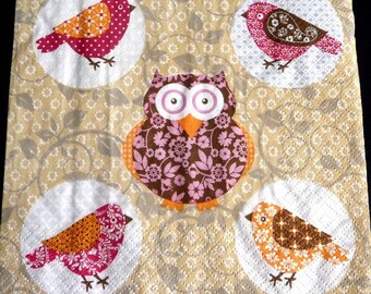 Birds and owls paper towel
