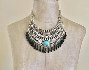 Levi - Beaded Statement Necklace