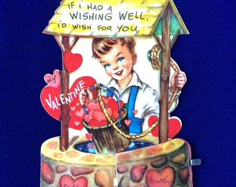 1940's Honeycomb Valentine Wishing Well Boy