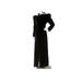 Vintage 30s Coat - 30s Opera Coat - 30s Evening Coat - 30s Velvet Coat - Black Velvet Coat - Velvet Fur Coat - Full Length Velvet Coat - M