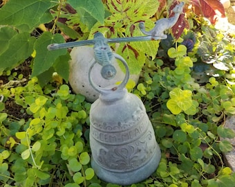 Vintage Brass Verdigris Green Patina "vocem meam a ovime tangit" Door Bell Knocker
