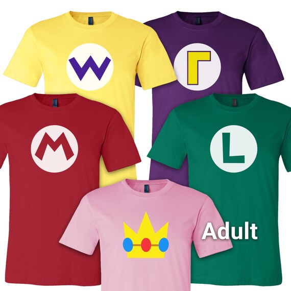 Super Mario Brothers Party Adult Unisex T-Shirt Short