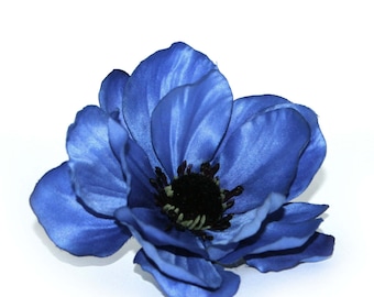 Dark Royal Blue Anemone - Artificial Flowers, silk flowers