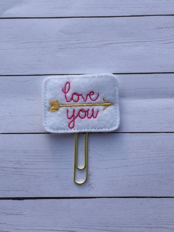 Love You planner Clip/Planner Clip/Bookmark. Heart Planner Clip. Love Planner Clip. Valentine Planner Clip. Arrow Planner Clip