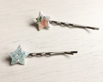 Floral and Glitter Bobby Pins, Hair Grips