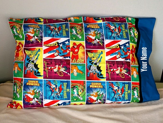 embroidered pillowcase personalized custom dc superhero batman