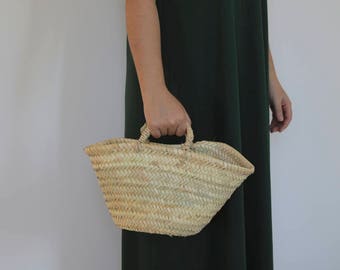 Strohkorb Tasche, kleiner Korb, Aufbewahrungskorb, Obstkorb, Cesta Pequeña petit panier, Kleiner Korb, Sommer Tasche, Strohkorb, Cesta Paja.