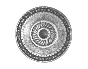 12 Toltec Shield 11/16 inch ( 18 mm ) Metal Buttons Silver Color