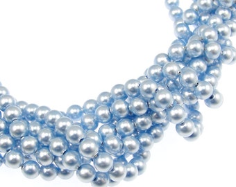 100 LIGHT BLUE 4mm Swarovski Pearl Beads - 5810 Crystal Pearls - Baby Blue - Pale Sky Blue