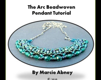 Beadweaving Tutorial - The Arc Beadwoven Pendant