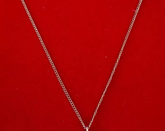Silver and diamond necklace