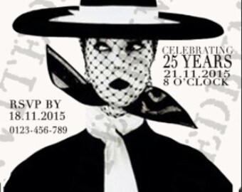 Vintage Vogue Cover Invitation