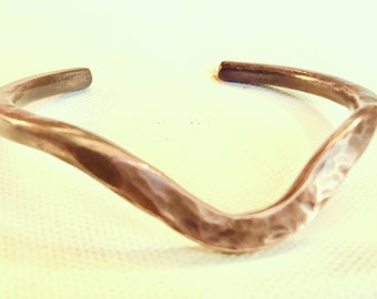 Hand Forged Copper ‘V’ Cuff Bracelet