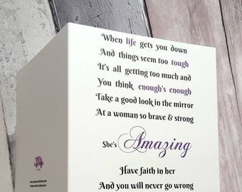 Inspirational card, empathy card, cancer card, uplifting card, encouragement card, cheer up, you can do it, support card for amazing woman
