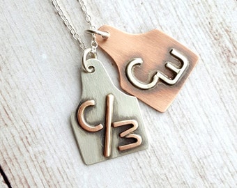 Silver OR Copper Brand Pendant