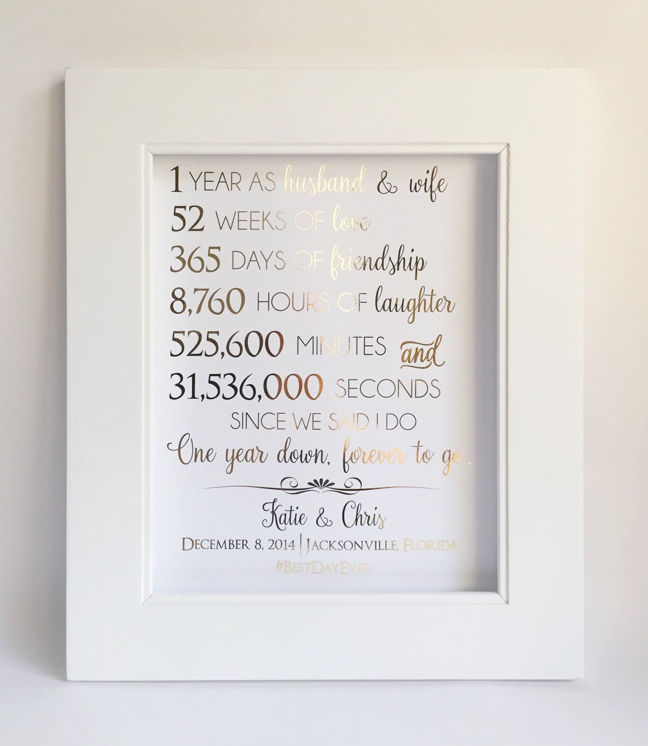 First 1st Anniversary Gift Anniversary Gift For Husband or