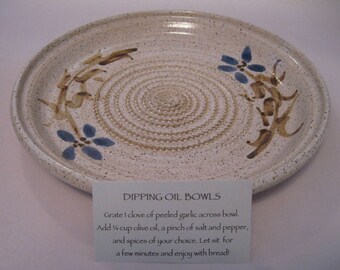 Large family size Garlic grater, Garlic scraper. Dipping Bowl, Parmesan grater, bread dipping plate 10" wide