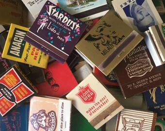 LOT OF 30 MATCHBOOKS from the 40s to 90s / vintage matches matchbook hotels casinos bar las vegas matchcovers match covers cover book books
