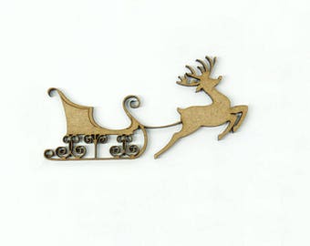 Beautiful Santa sleigh and his reindeer