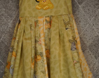 custom boutique twirl dress made with simba patch size 2-6
