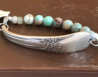 Spoon handle and stone bracelet