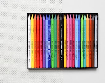 24 woodless colored pencils, Progresso woodless pencils, multi-color Koh-i-noor
