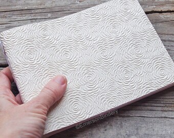 Wedding Guest Book, Off White Floral Paperback Journal