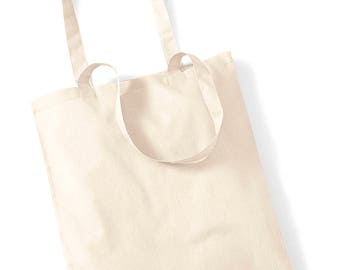 Tote bag vierge couleur naturel, à l'unité, tout marquage possible, flex, broderie, peinture, sac à personnaliser